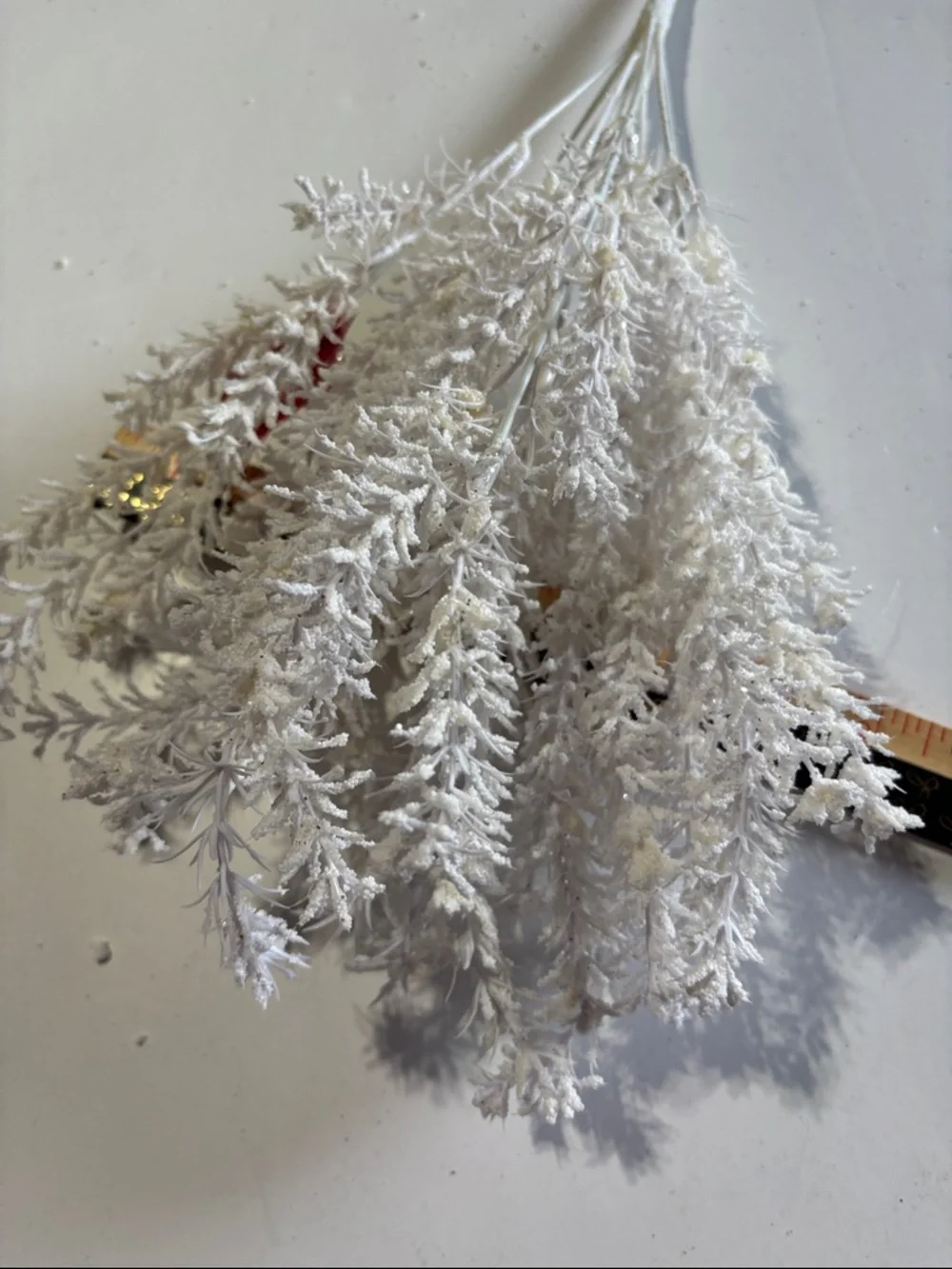 White Frosted Decorative Spray White Snow Filler White Christmas BRANCHES NWT